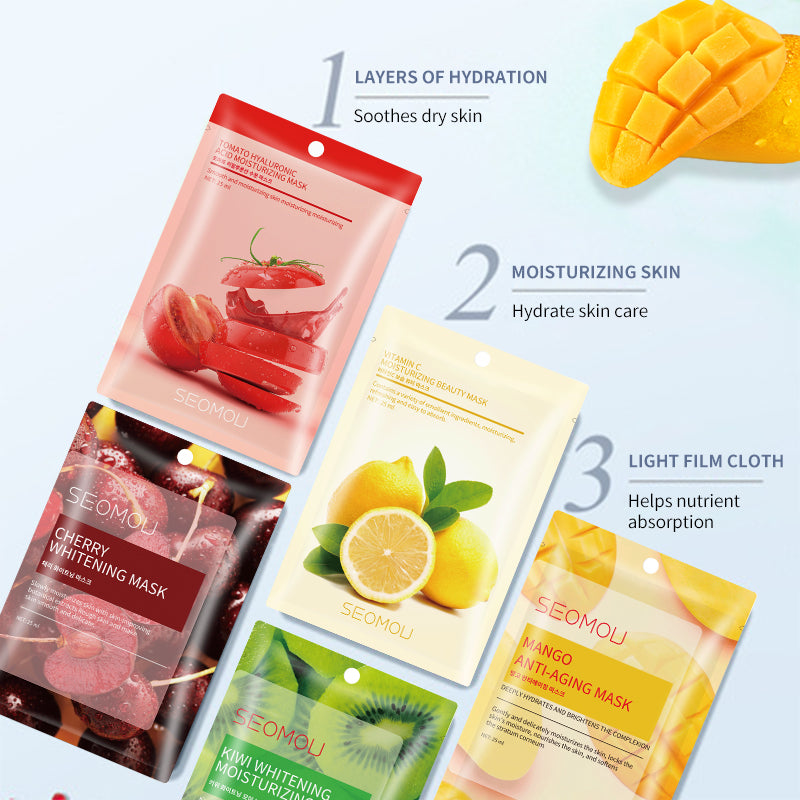 S&G Blend Vitamin C Sheet Mask 10 Pack - Brightening for Dull Skin