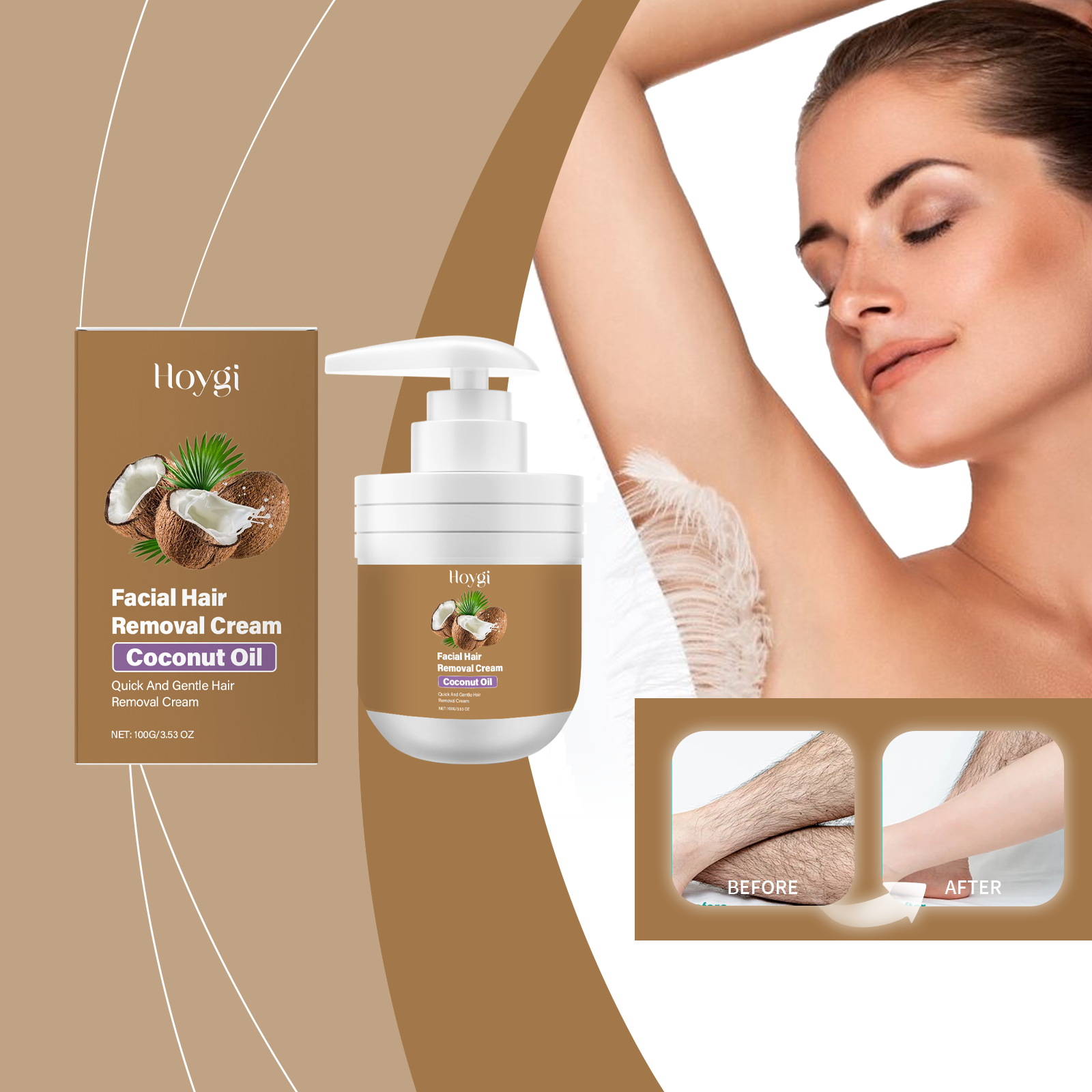 S&G Blend Facial Hair Removal Cream - Gentle Formula for Sensitive Skin