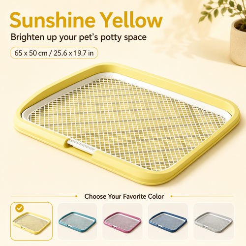Dog Potty Tray With Removable Grating, Leak-Proof Indoor Dog Toilet For Puppy Training